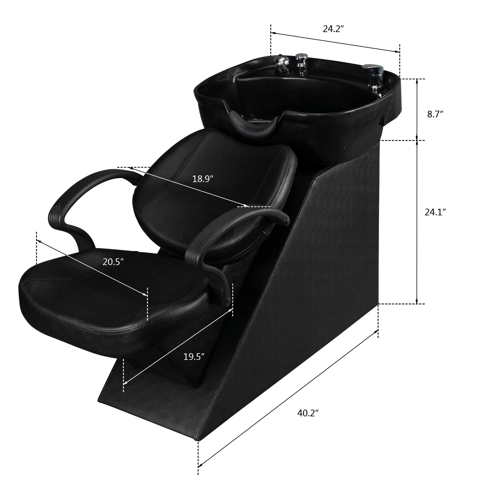 OmySalon 2 Operator Modern Mobile Salon Package Black - Image 7