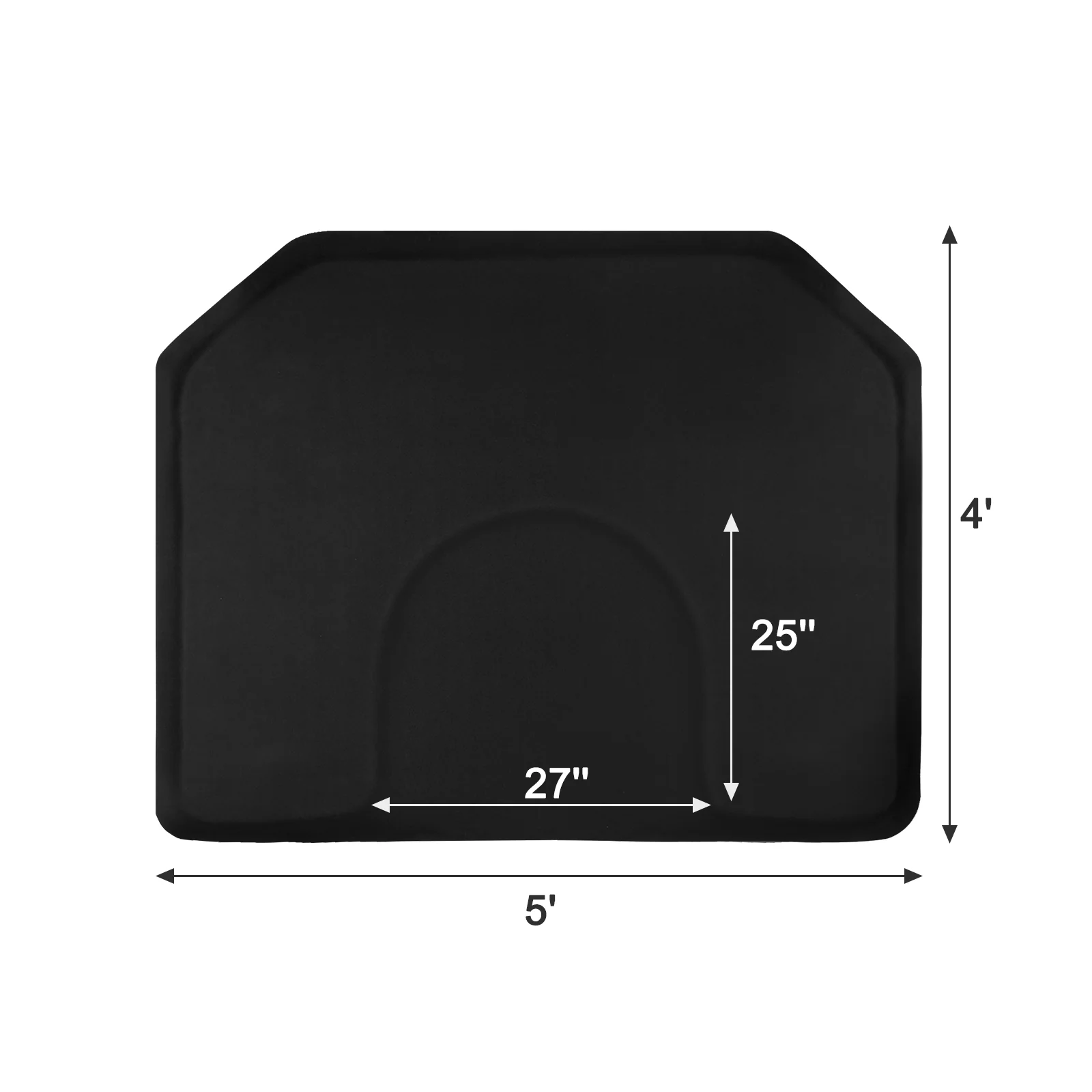 OmySalon 4' x 5' Salon Anti Fatigue Mat Hexagon Barber Mat for Round Base Styling Chair 1/2in 7/8in Thick - Image 25