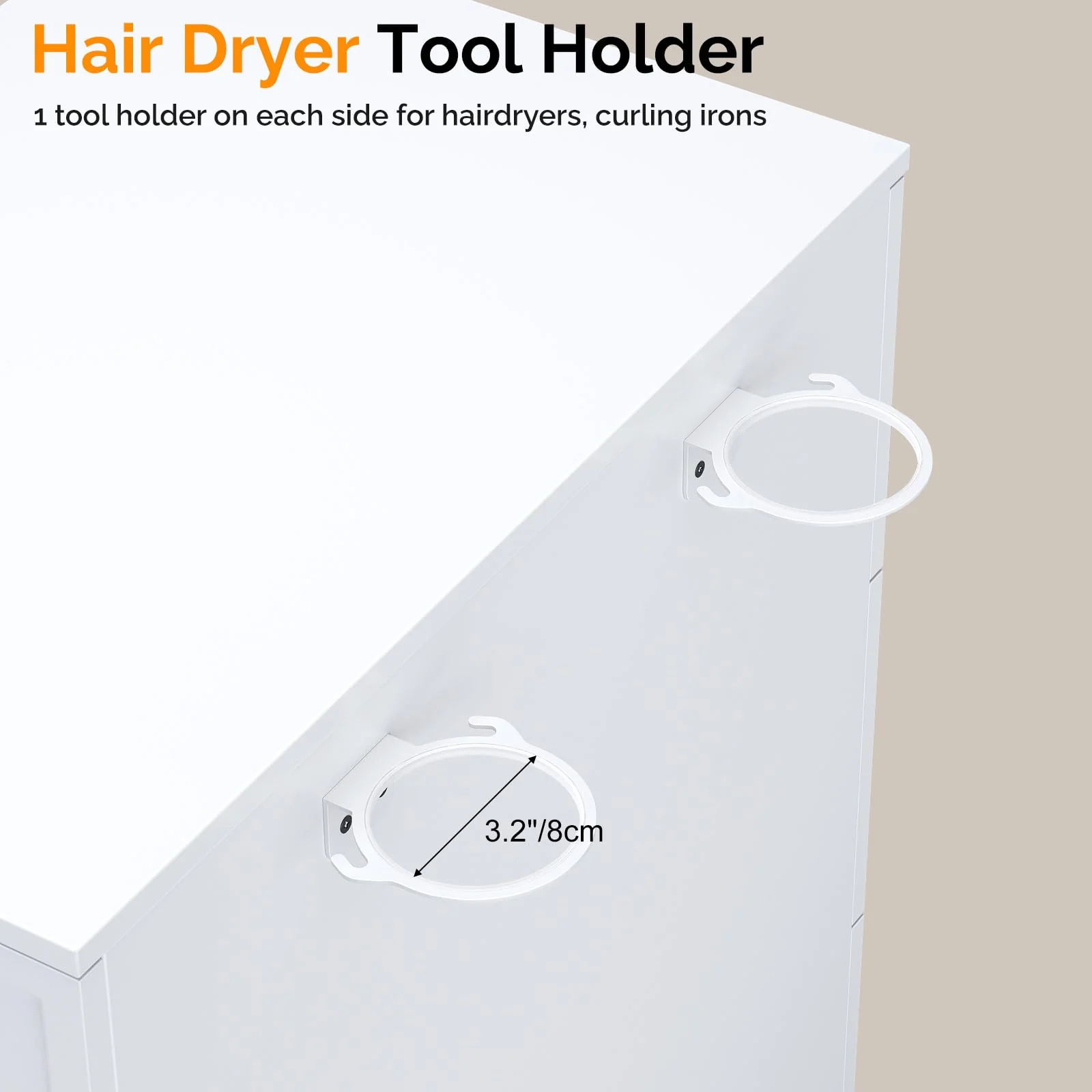 OmySalon DSCWSD Double-Sided Salon Styling Station with 6 Drawers 2 Tool Holders - Image 14
