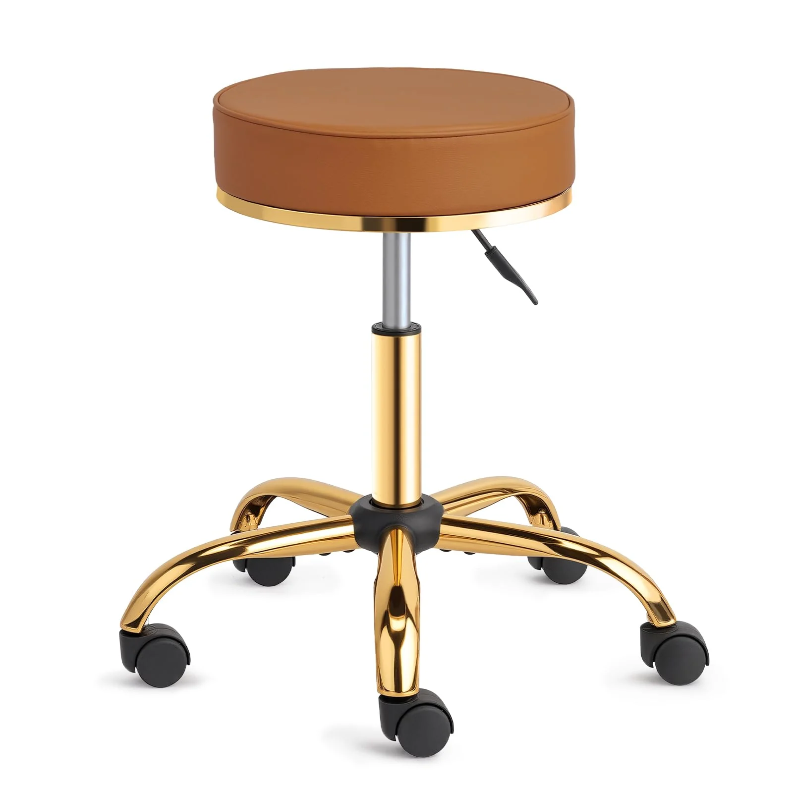 OmySalon Luxury 360° Swivel Hydraulic Adjustable Rolling Round Stool with Wheels - Image 18