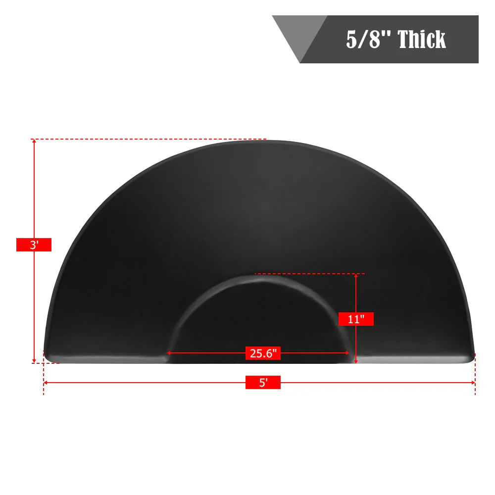 OmySalon 3' x 5' Anti Fatigue Mat Circular Salon Mat for Hair Stylist - Image 3